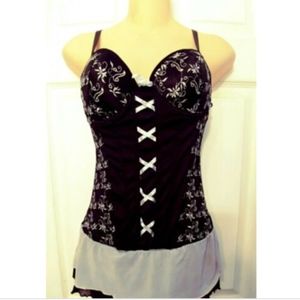 Basic International Steampunk Bodysuit Small Black